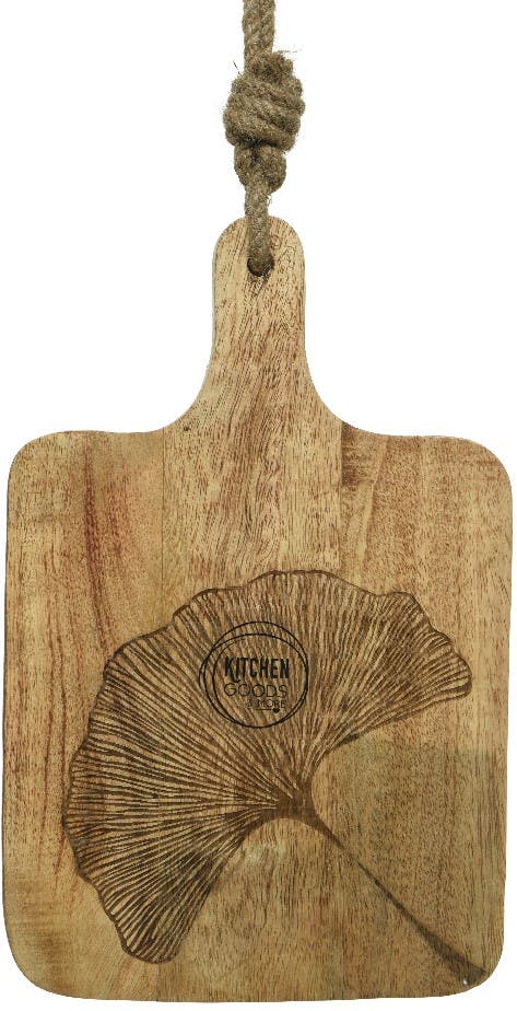 Planche à découper feuille de Gingko bois de manguier