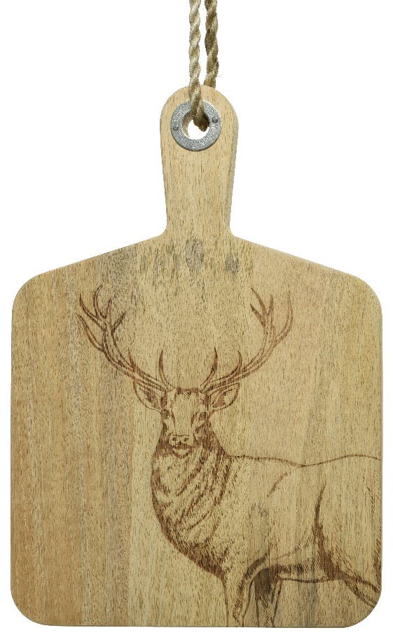 Planche à découper motif Cerf bois de manguier