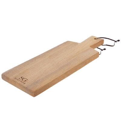 Planche à découper rectangle en bois avec poignée 48x16cm