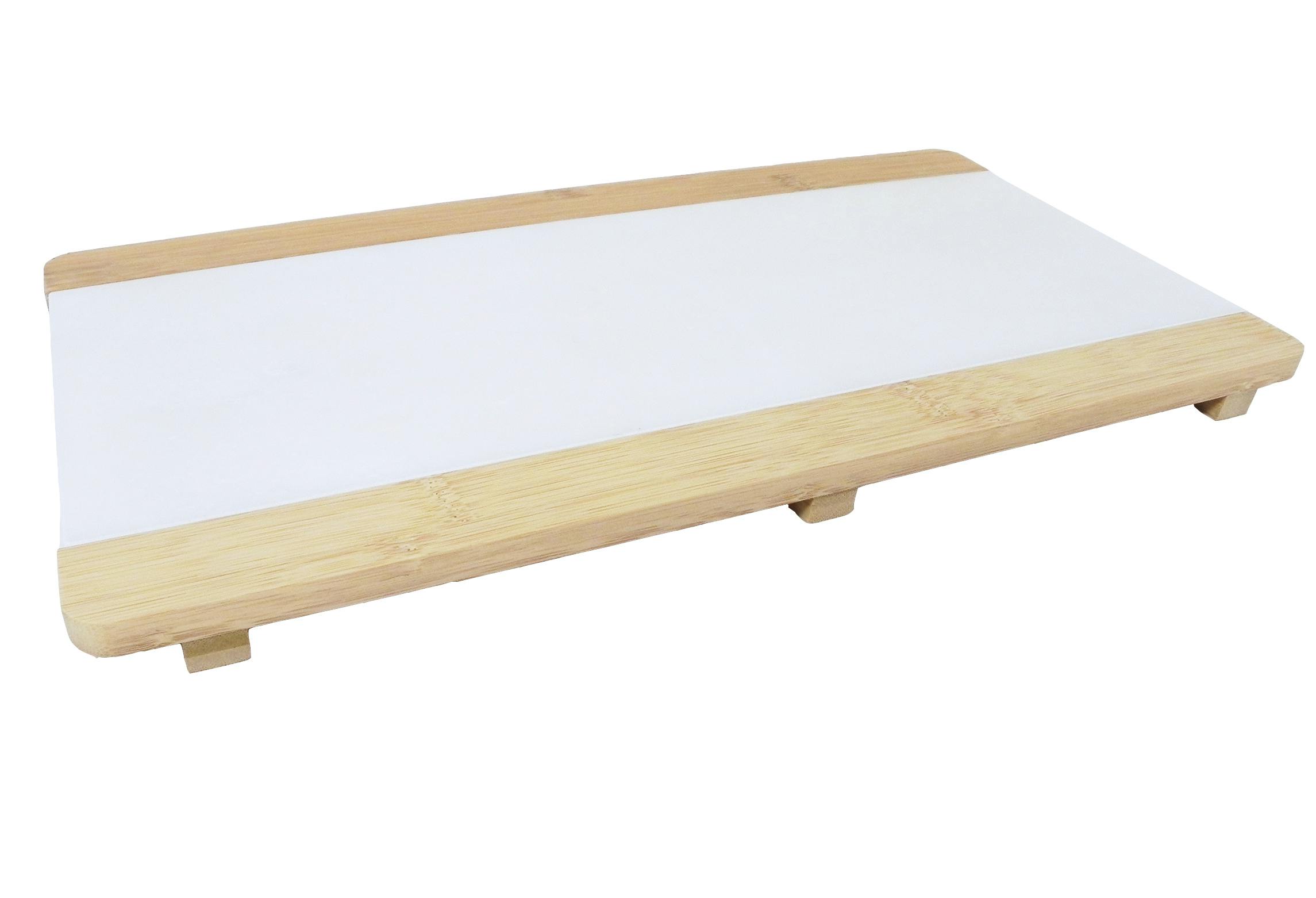 Planche à découper rectangle en marbre et bambou 20x40cm