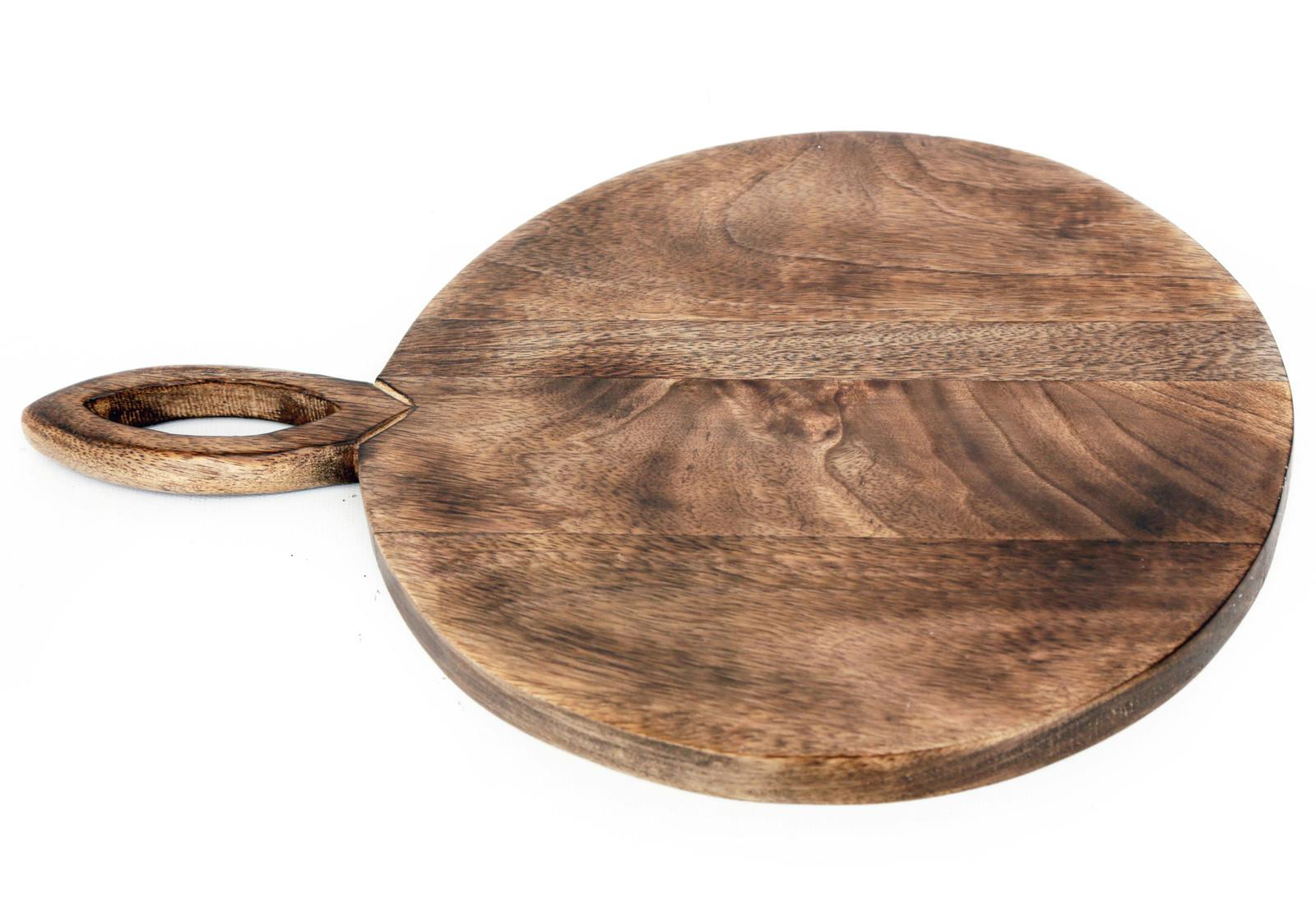 Planche à découper ronde bois manguier 28 cm