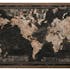 Planisphère vintage cadre bois leds 175x5x116 cm ref.30022952