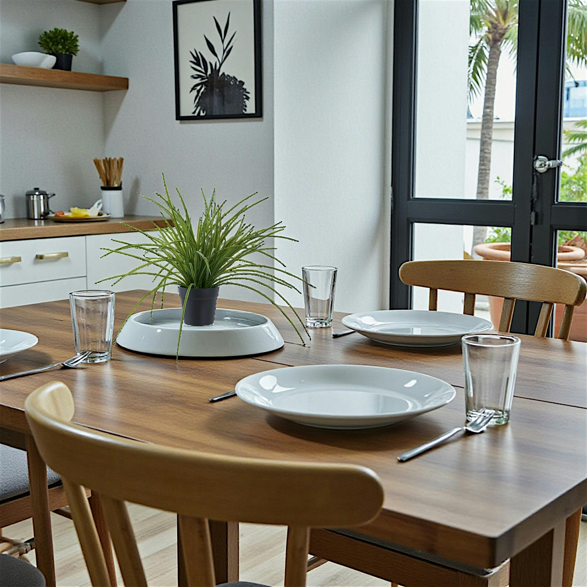 Plante artificielle graminée en pot H 45 cm