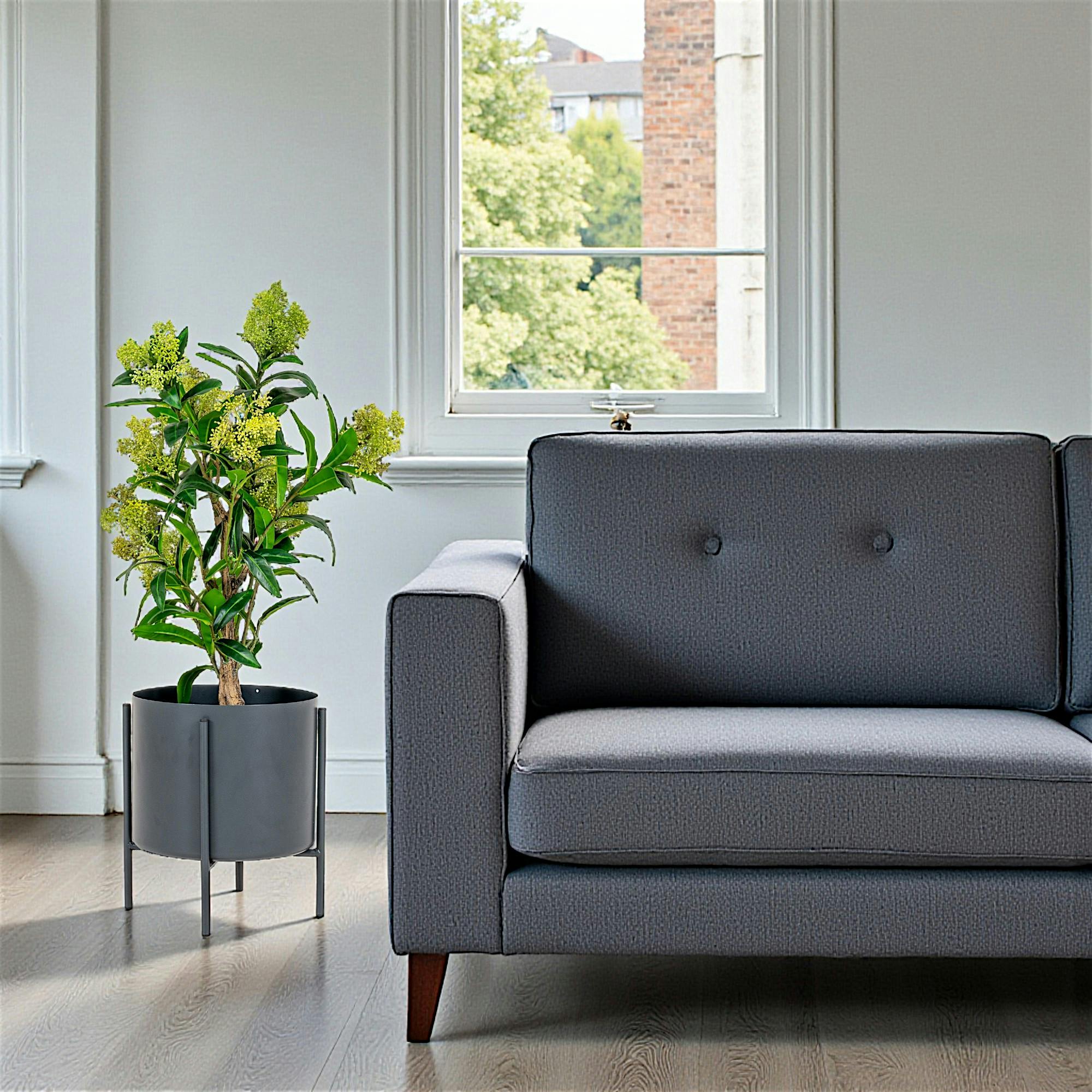 Plante artificielle skimmia en pot H 75 cm