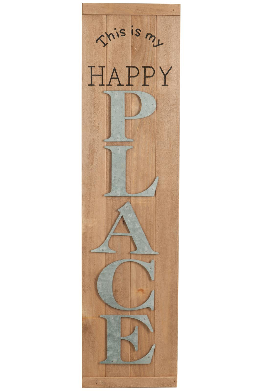 Plaque décorative maison bois naturel gris réf. 30022567