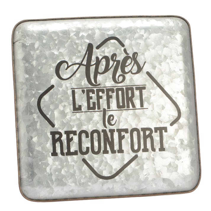 Plaque décorative métal "le réconfort "