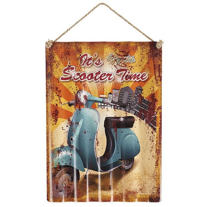 Plaque métal ondulée scooter