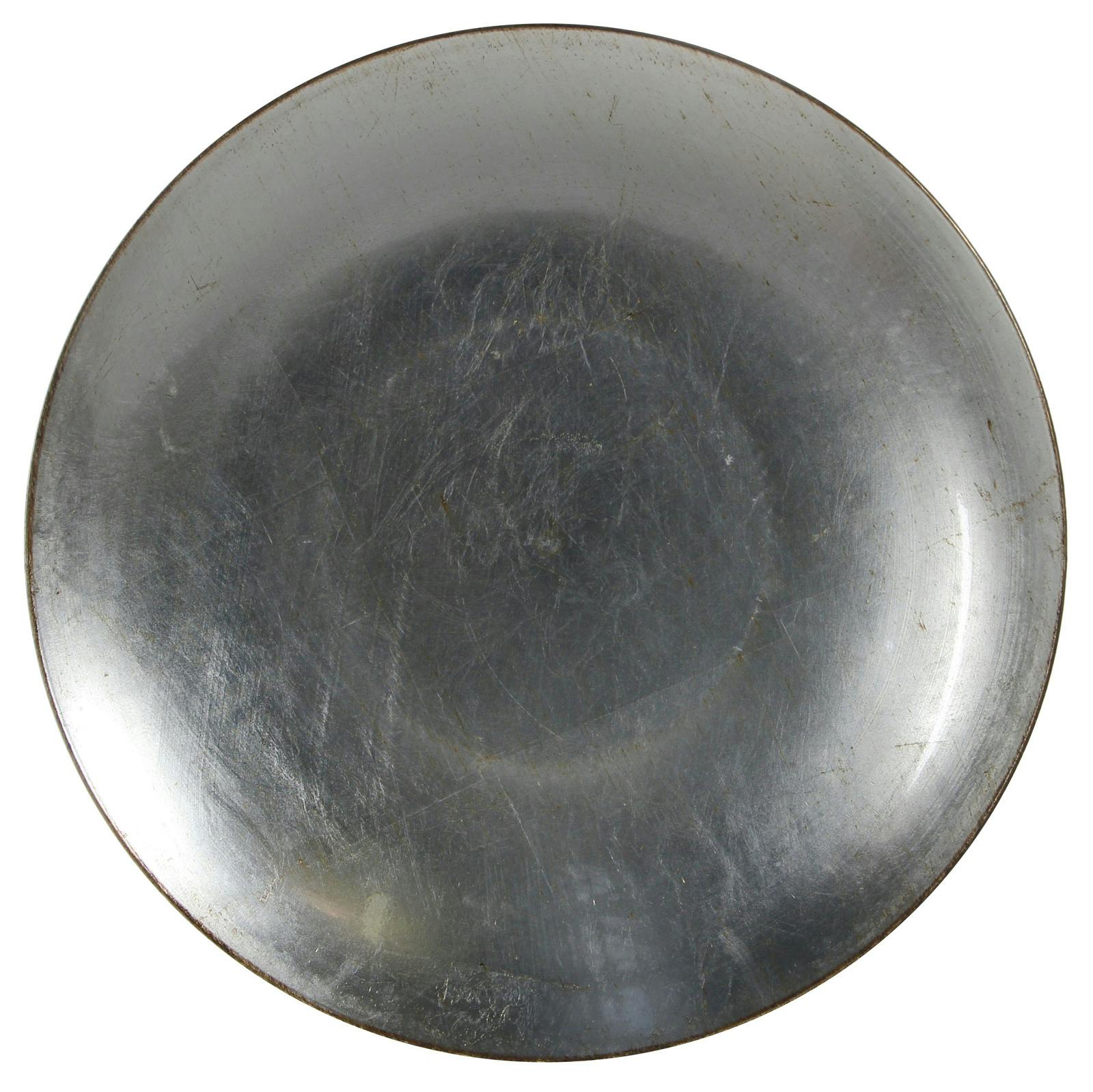 Plat de présentation argenté rond