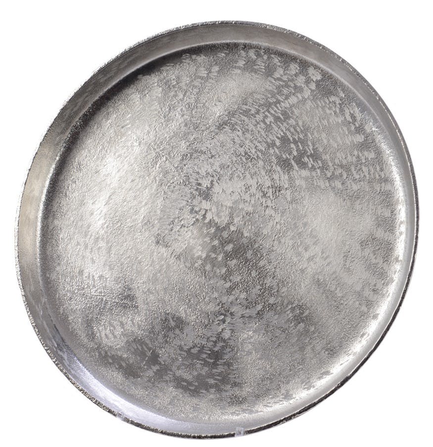 Plateau aluminium ciselé D 36 cm