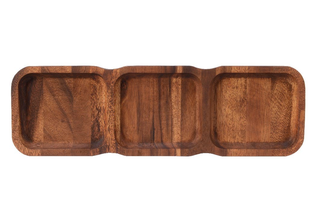 Plateau apéritif en bois d'acacia forme rectangulaire