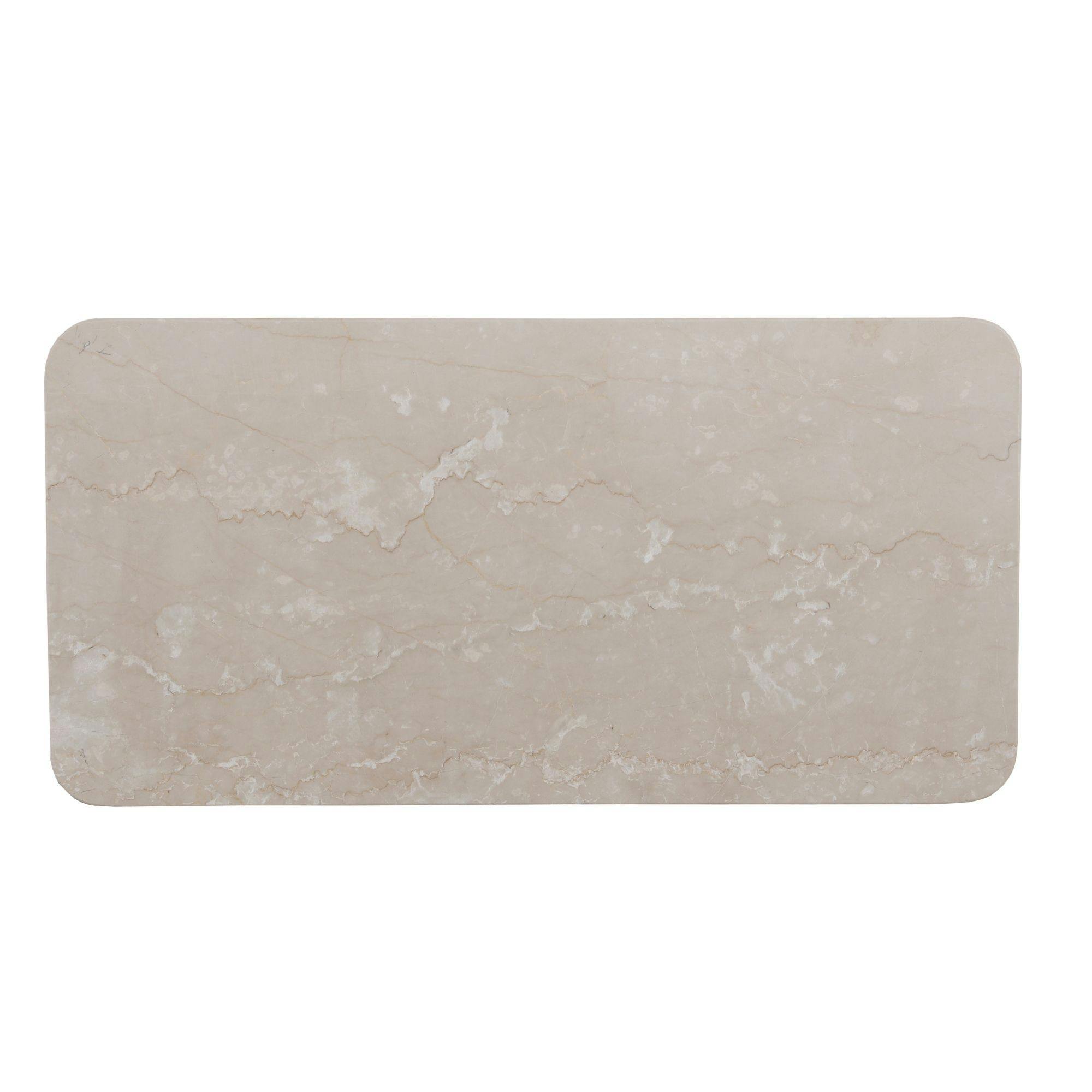 Plateau marbre beige pour dessus buffet haut 3 portes KASO (1 plaque)
