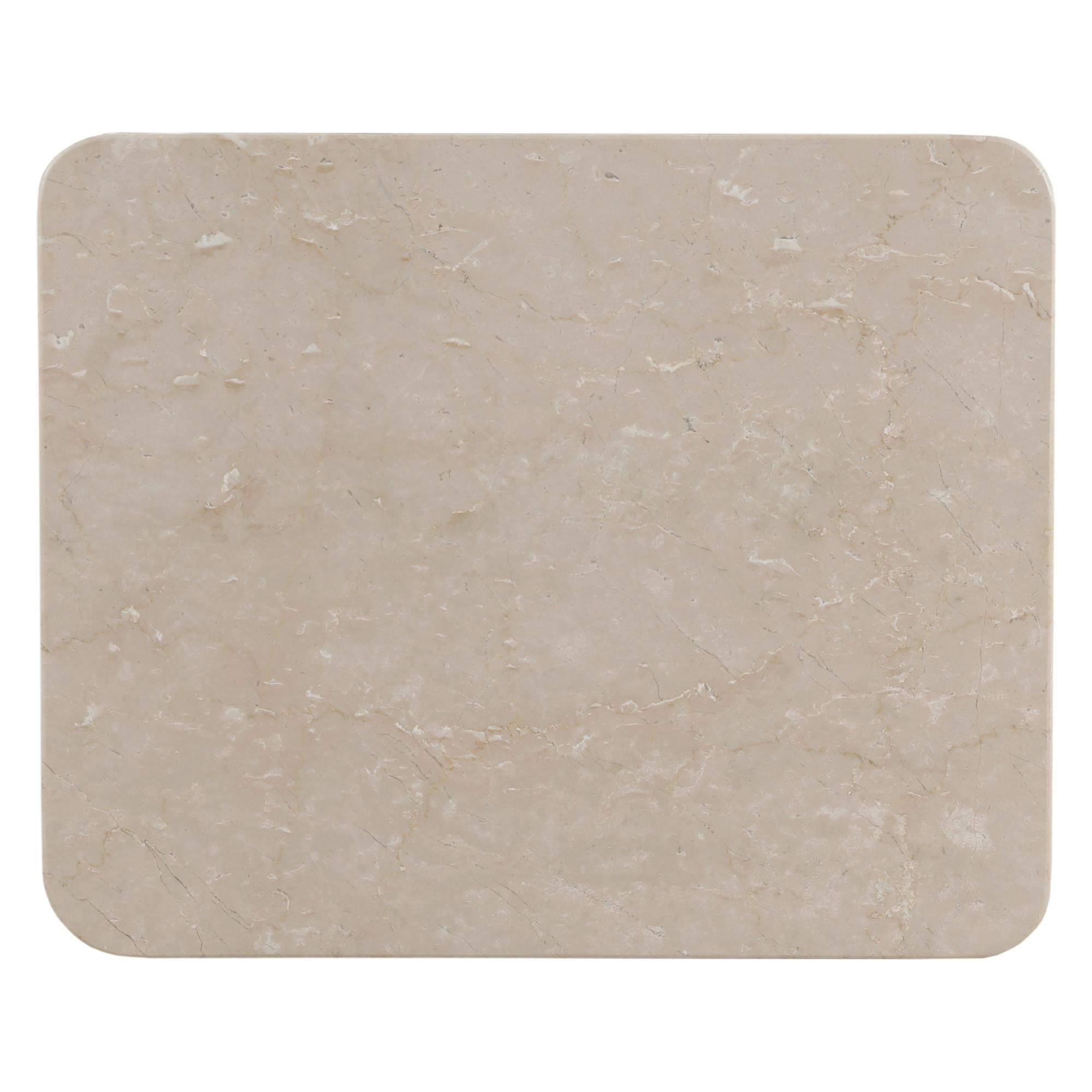 Plateau marbre beige pour dessus table basse carrée KASO (1 plaque)