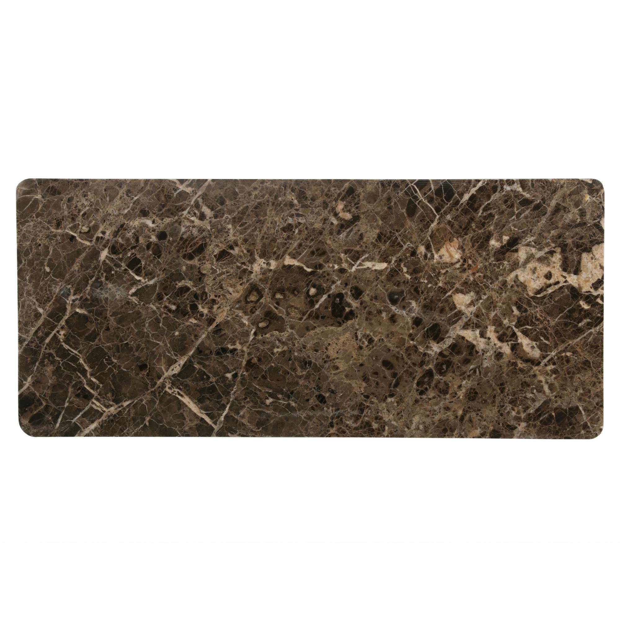 Plateau marbre marron pour dessus buffet 2 portes KASO (1 plaque)