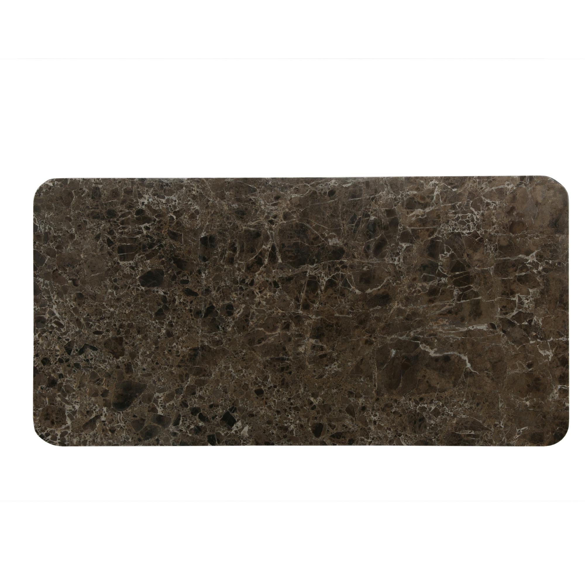 Plateau marbre marron pour dessus buffet haut 3 portes KASO (1 plaque)