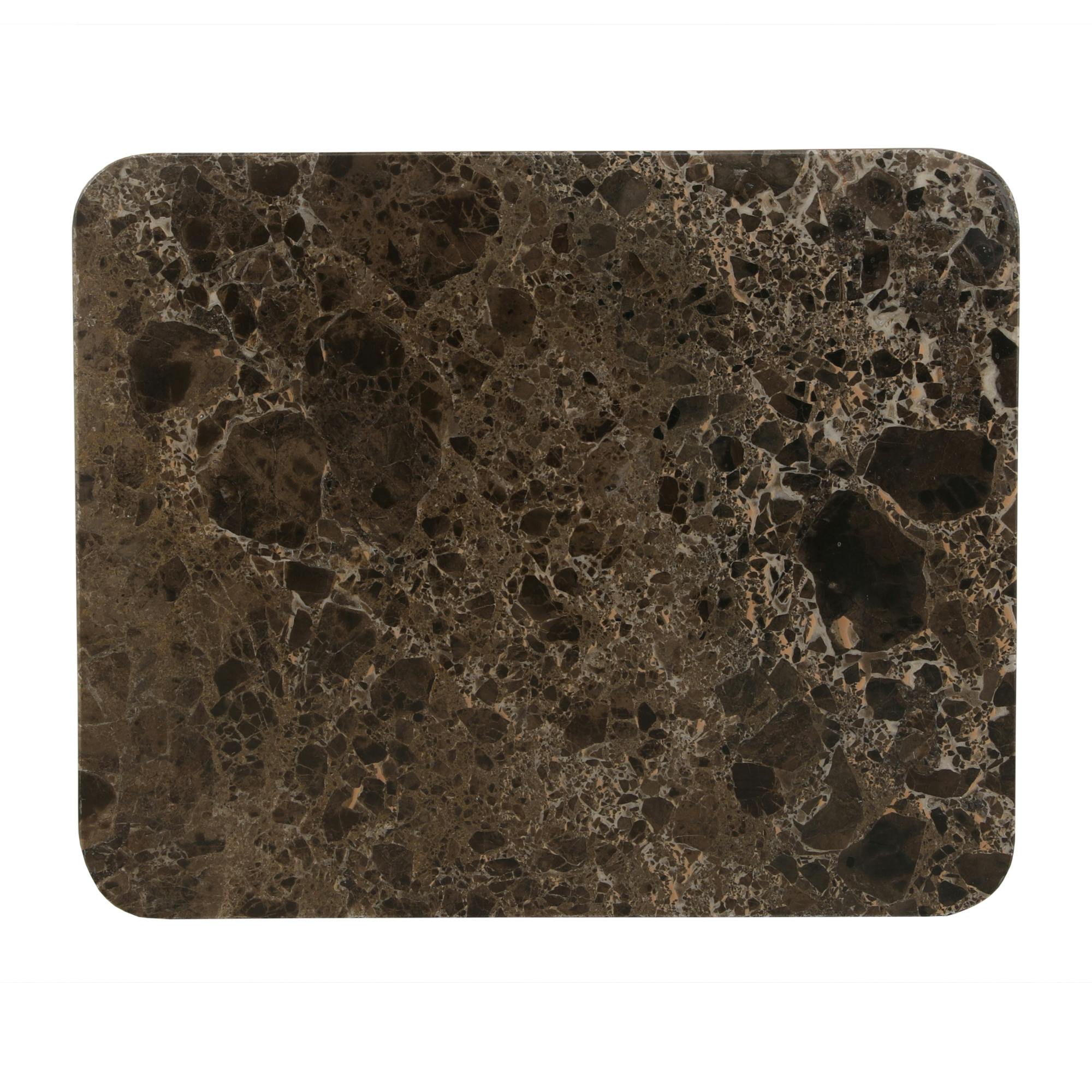 Plateau marbre marron pour dessus table basse carrée KASO (1 plaque)