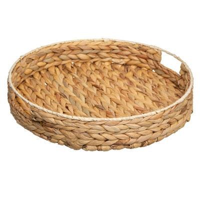 Plateau rond roseau tressé D35cm