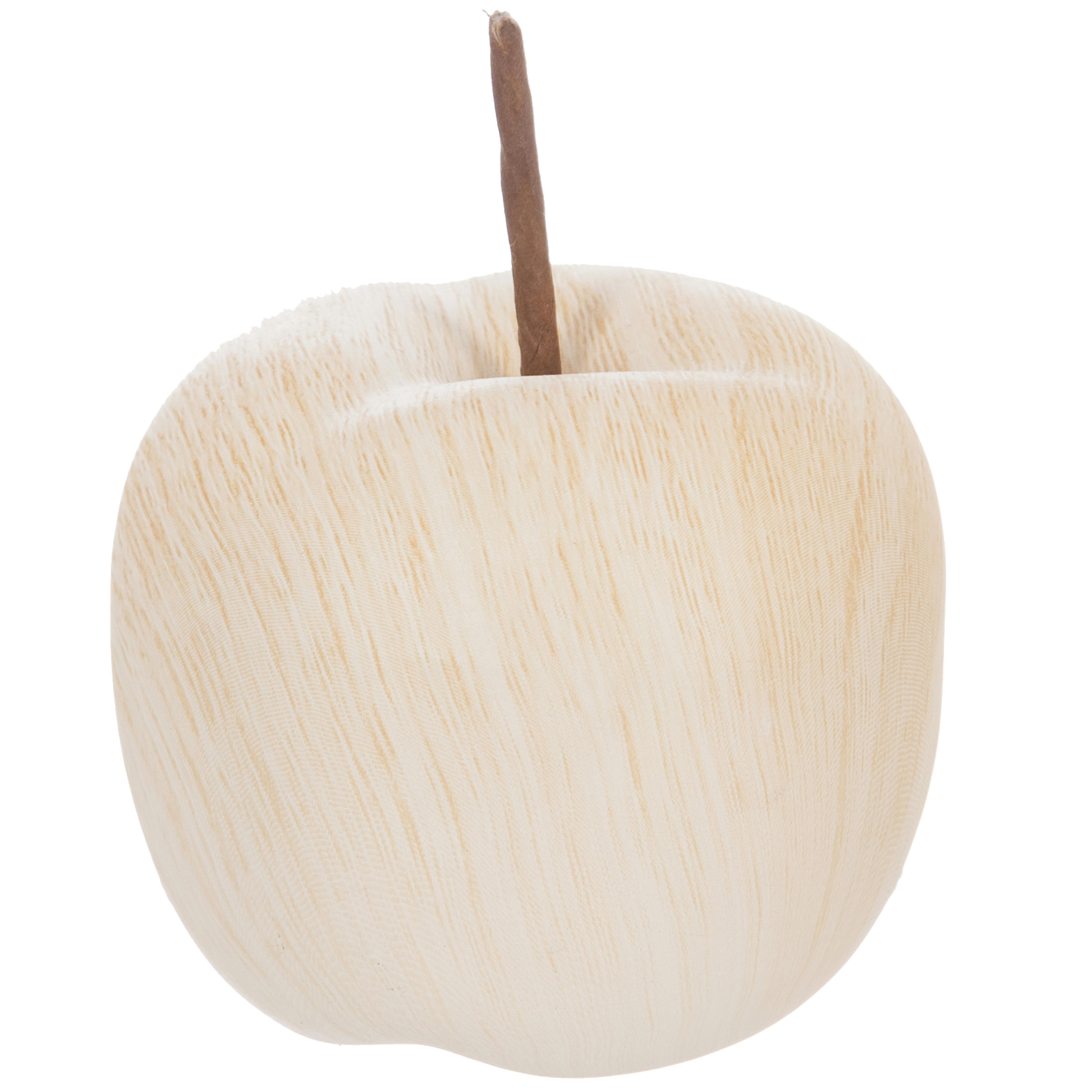 Pomme de décoration effet bois