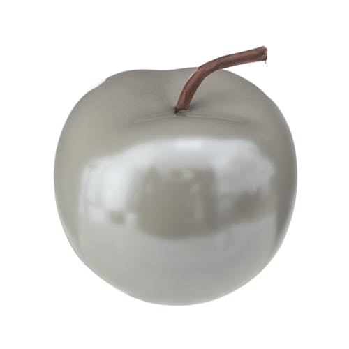 Pomme déco céramique grise H7cm