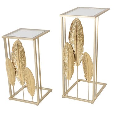 Porte-plante intérieur feuillage doré HIMALAYA (lot de 2)