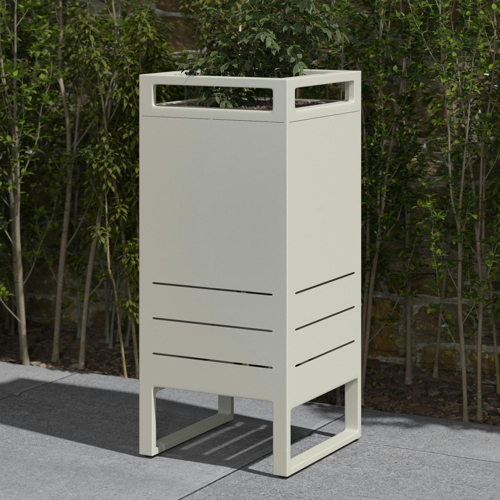 Porte-plantes extérieur en aluminium gris LANZAROTE
