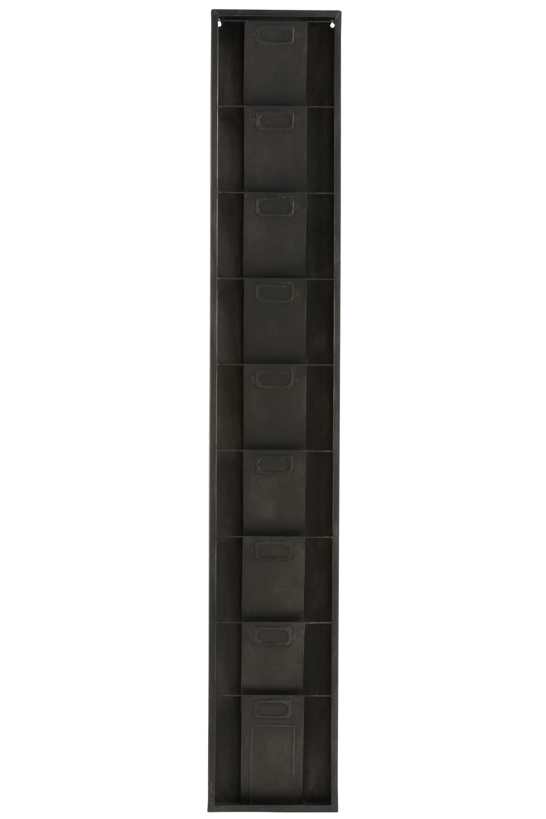 Porte-revues mural métal marron 28x5x172 cm ref.30022945