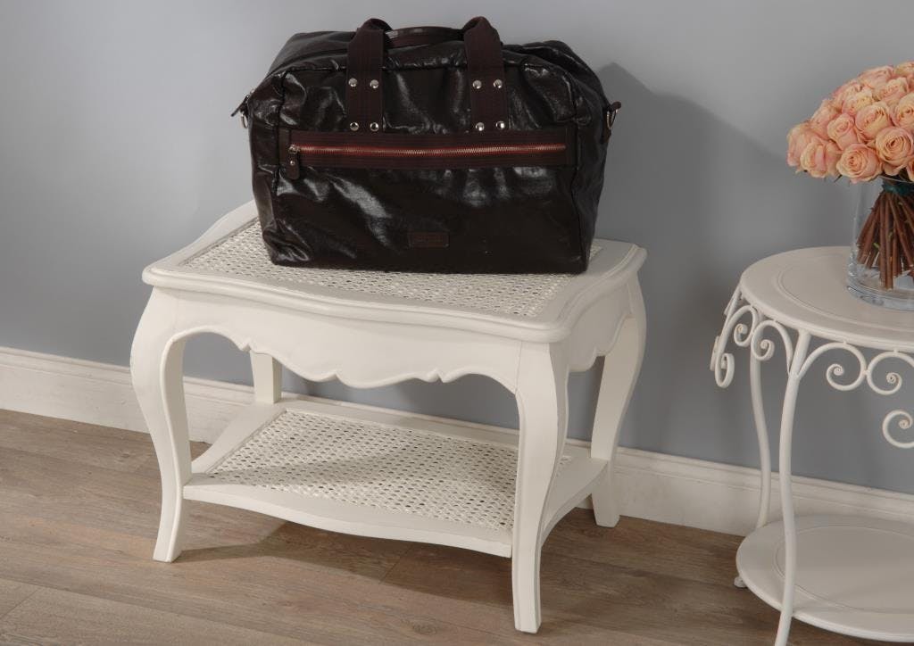 Porte valise canné crème antique MURANO L65x P45xH45 AMADEUS