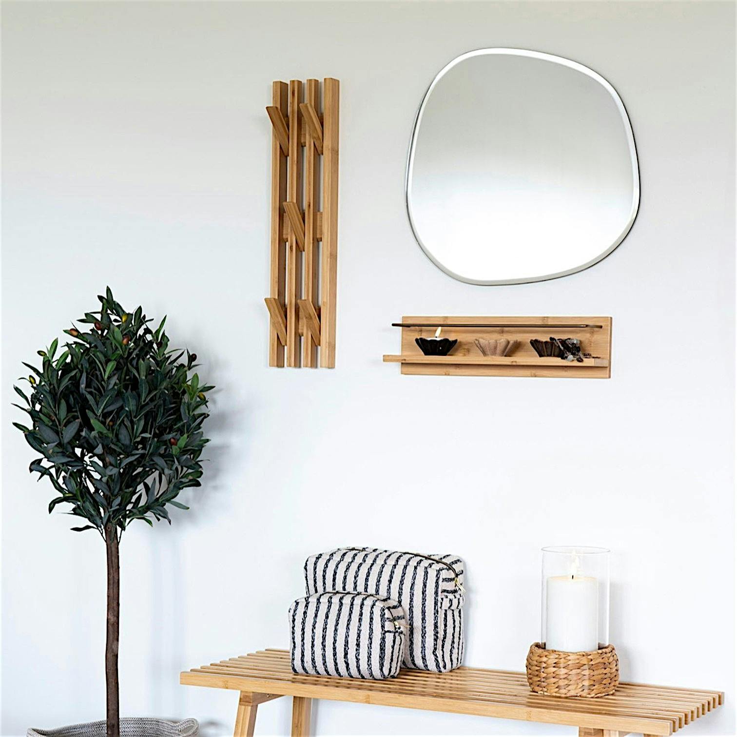 Portemanteau en bambou 14x60cm TALLINN