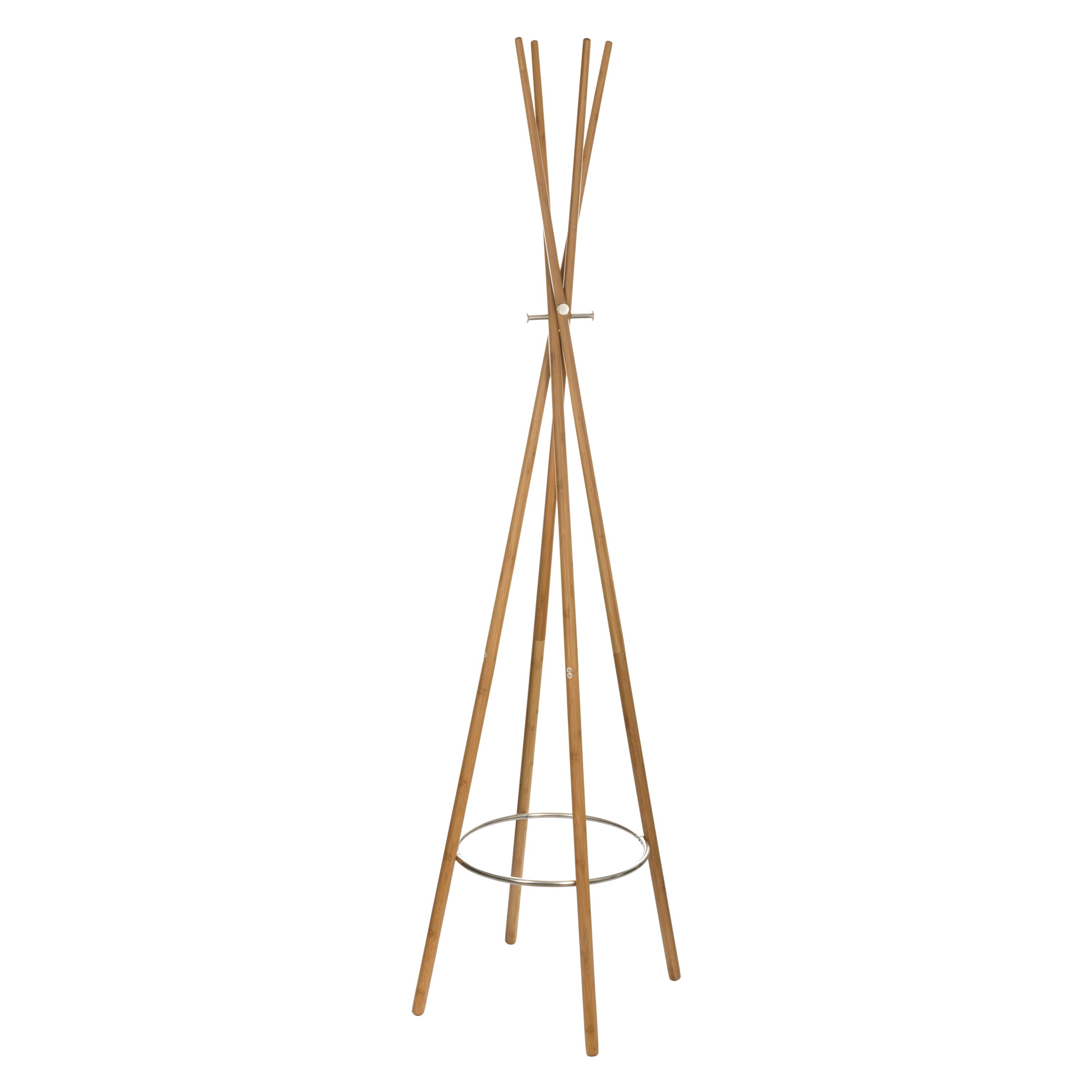 Portemanteau en bambou et métal coloris naturel D53x176cm