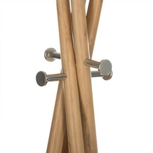Portemanteau en bambou et métal coloris naturel D53x176cm