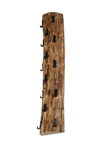 Portemanteau mural vertical bois massif 14 crochets TRIBECA