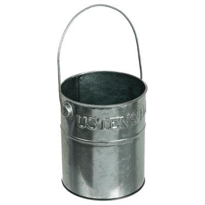 Pot à ustensiles en métal argenté D11,5cm