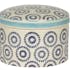 Pot avec couvercle décor géométrique façon cercles céramique tons bleus foncés D10xH9cm