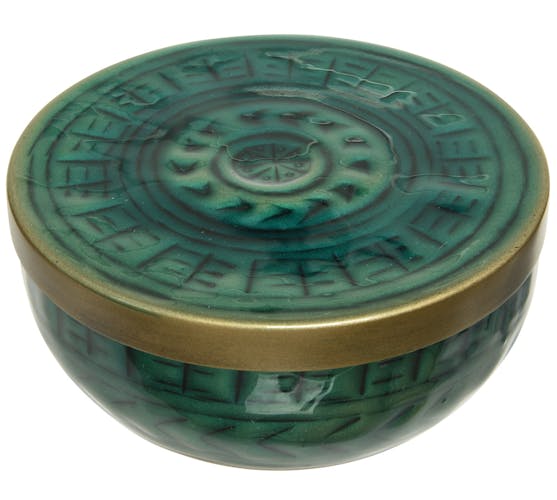 Boîte décorative émaillée vert jade