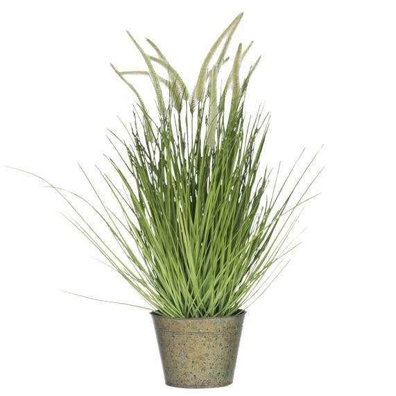 Pot + herbes décoratives vert 52x52x81cm