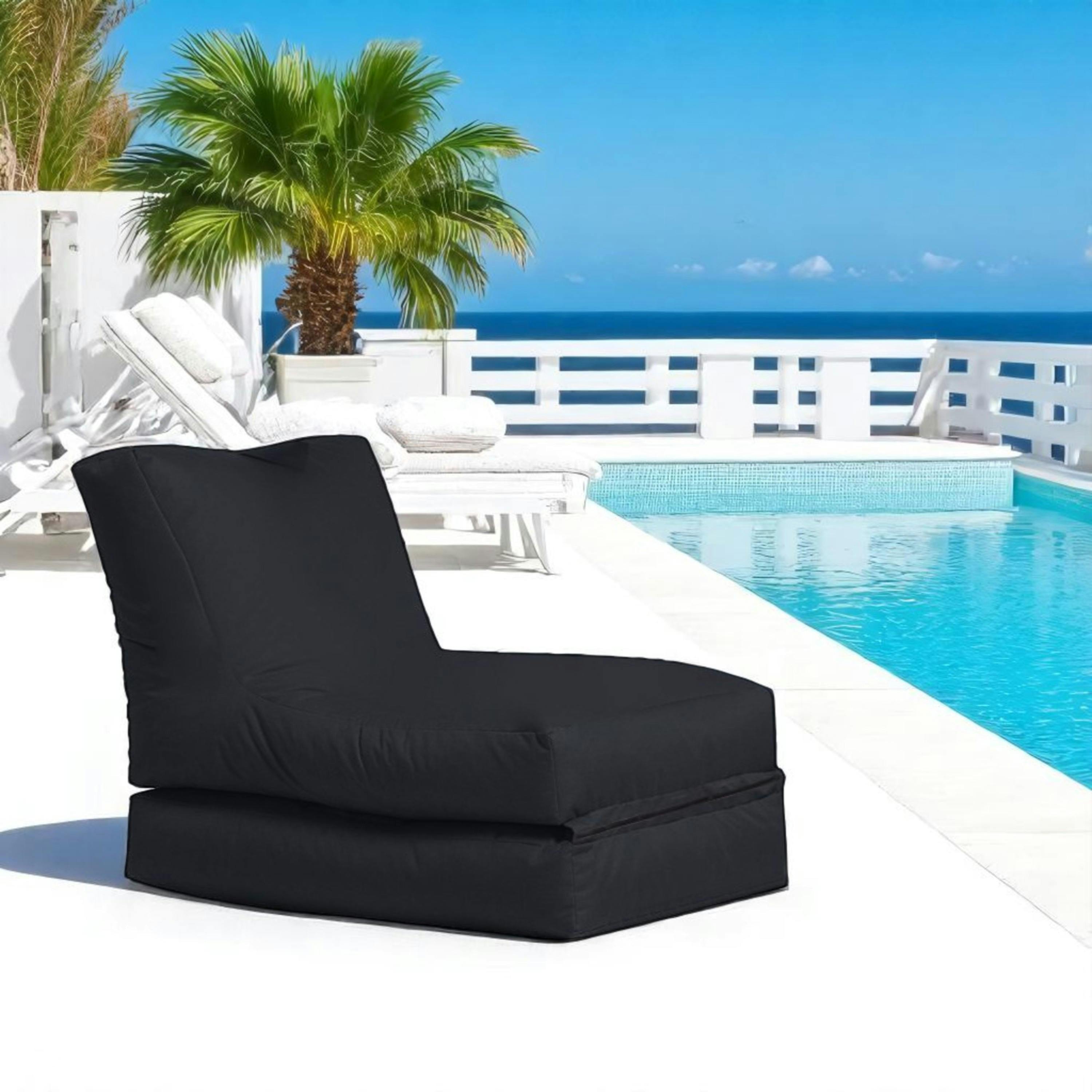 Pouf bain de soleil extérieur noir ARTA