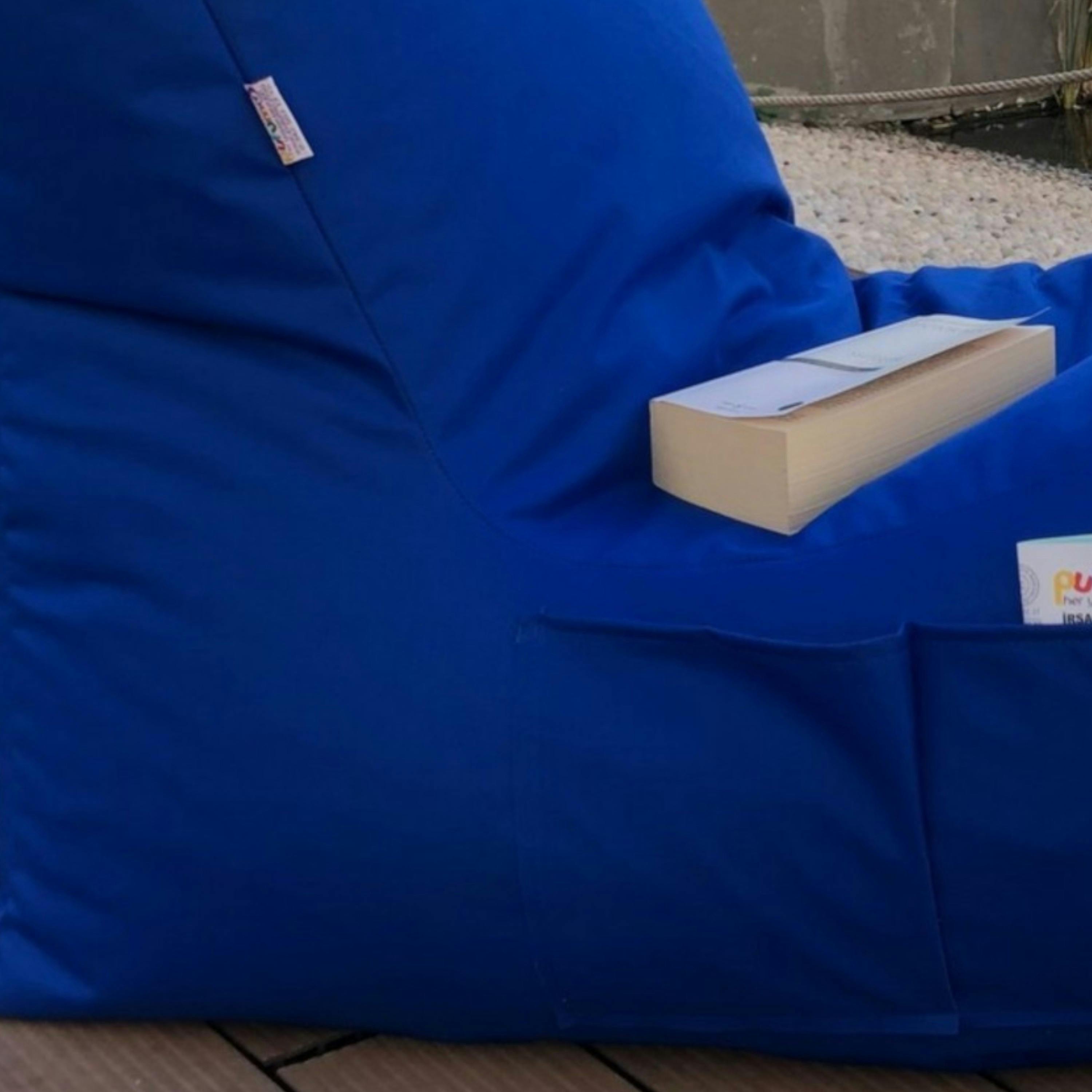 Pouf bain de soleil XXL imperméable – bleu ARTA