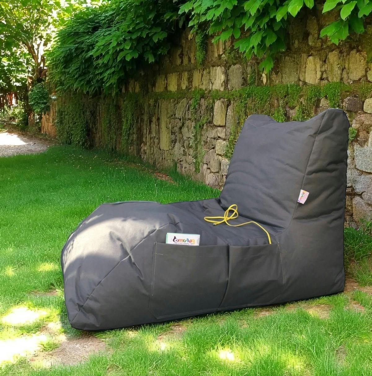 Pouf bain de soleil XXL imperméable – gris ARTA