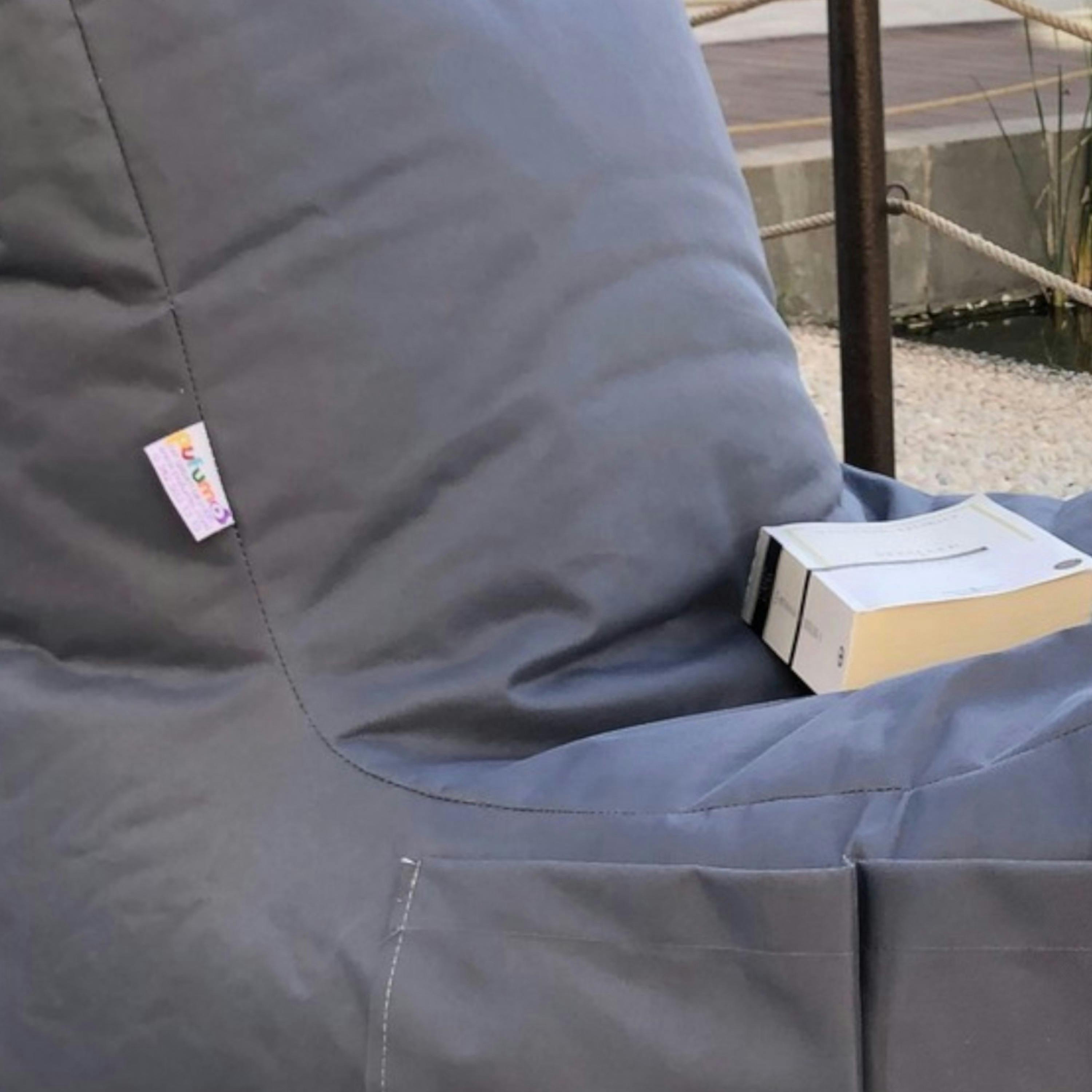 Pouf bain de soleil XXL imperméable – gris ARTA