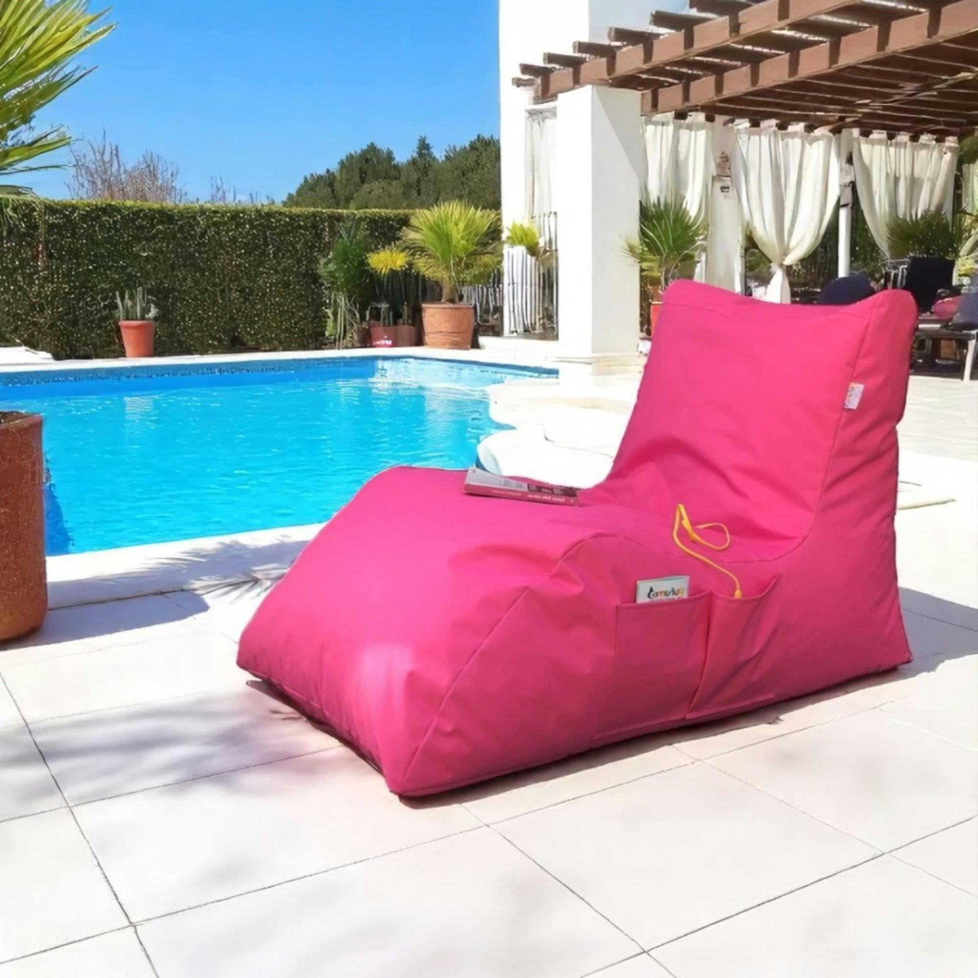 Pouf bain de soleil XXL imperméable – rose ARTA