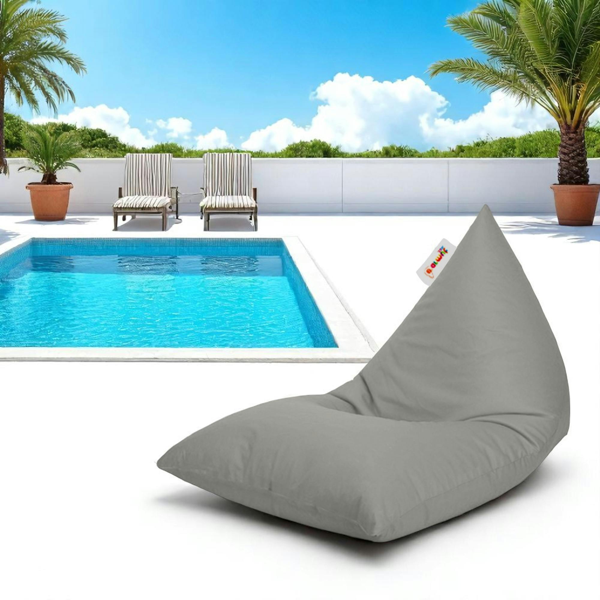 Pouf berlingot extérieur gris ARTA