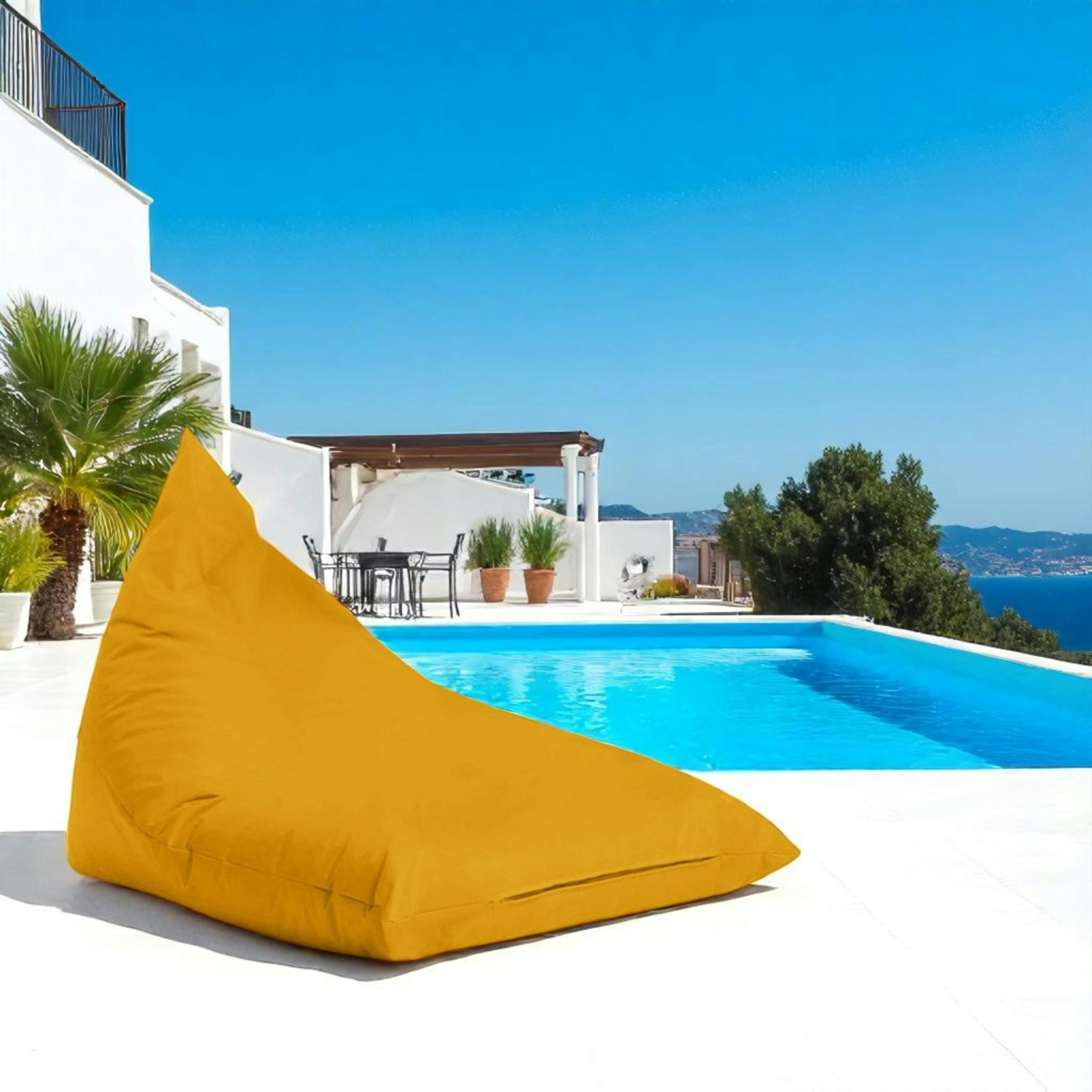 Pouf berlingot extérieur jaune ARTA