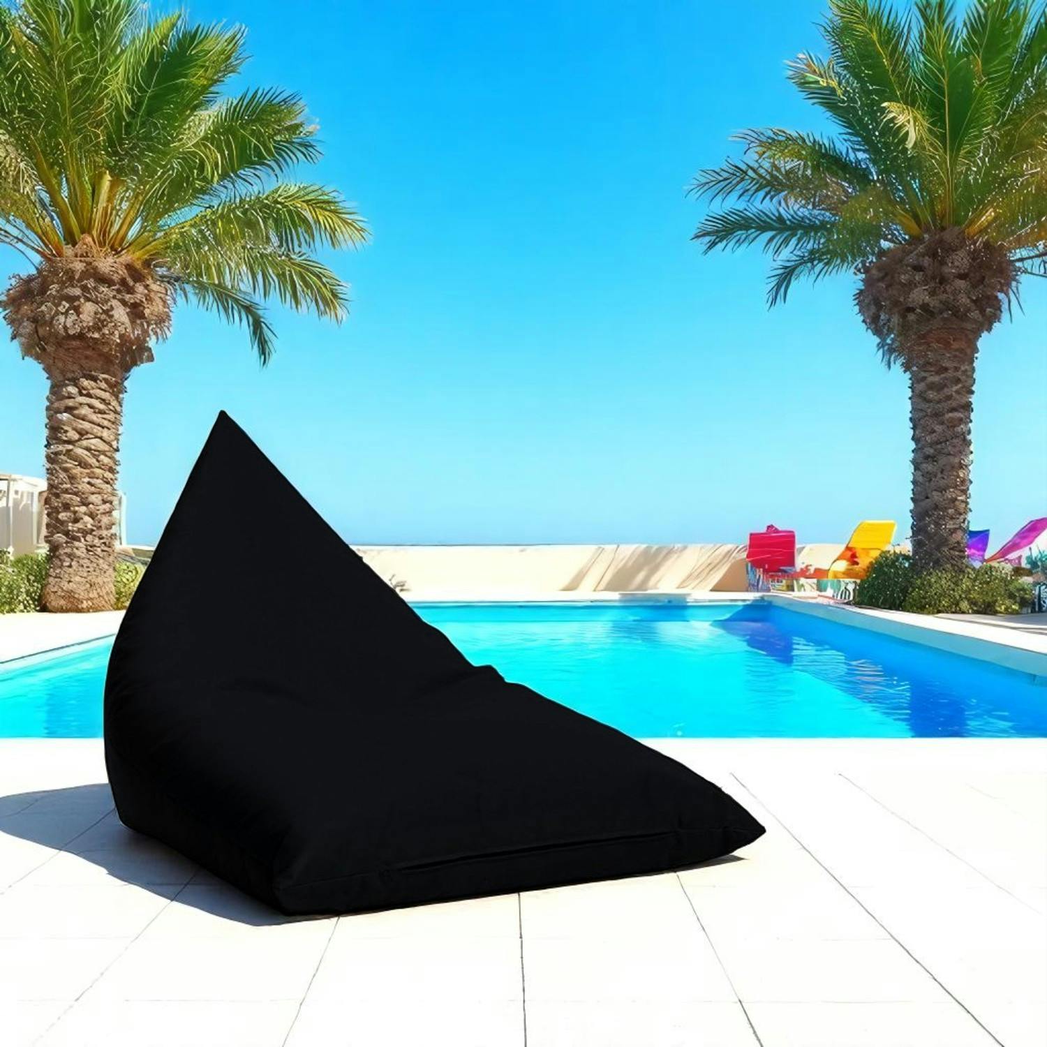 Pouf berlingot extérieur noir ARTA