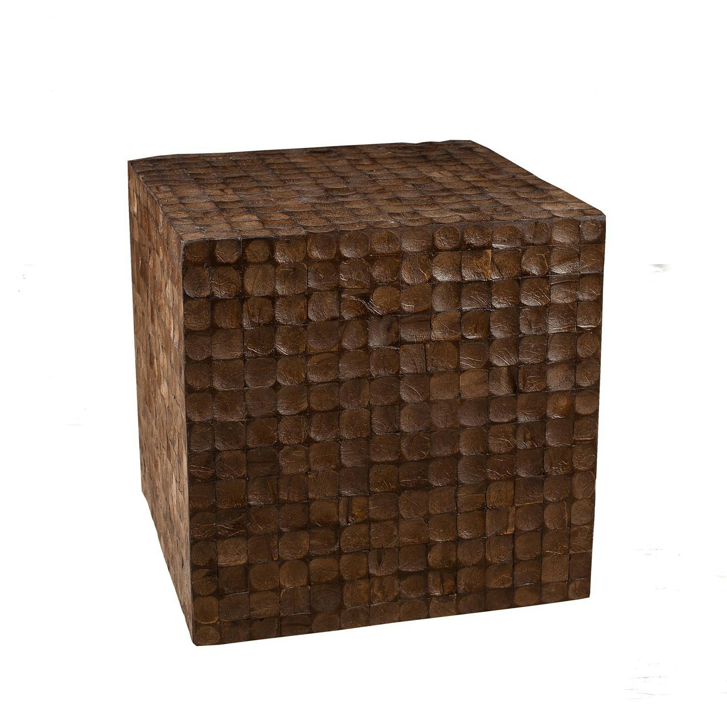 Pouf COCO cube café 42x42cm