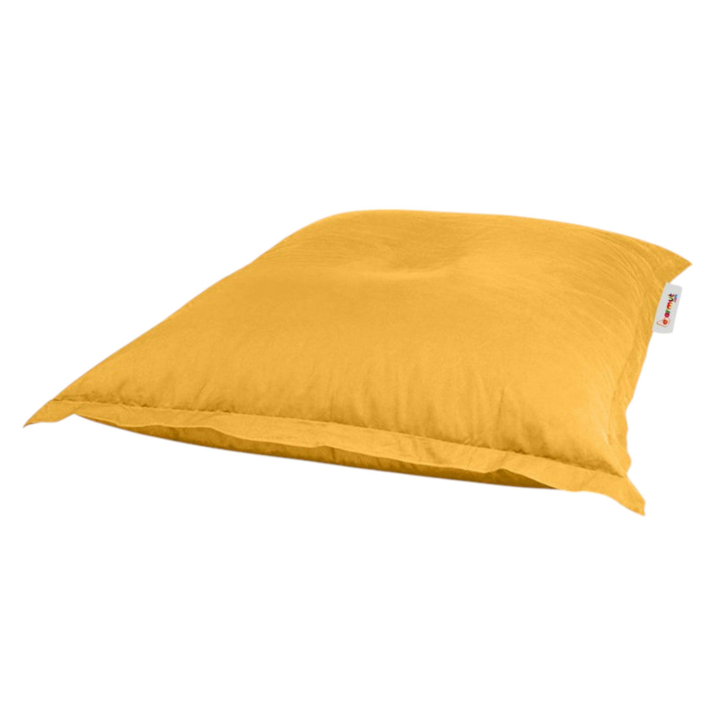 Pouf coussin de sol extérieur jaune - 100 cm ARTA