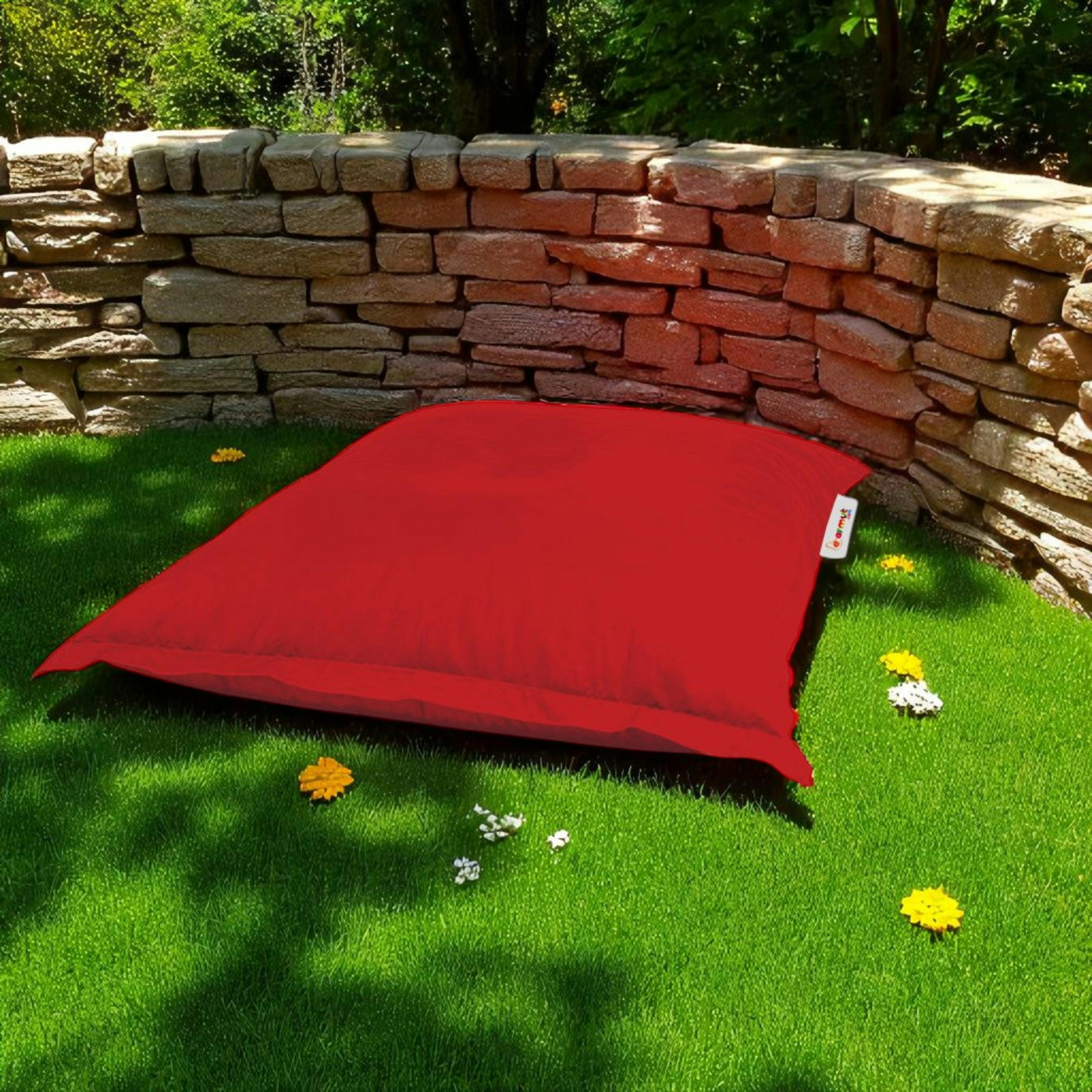 Pouf coussin de sol extérieur rouge - 100 cm ARTA