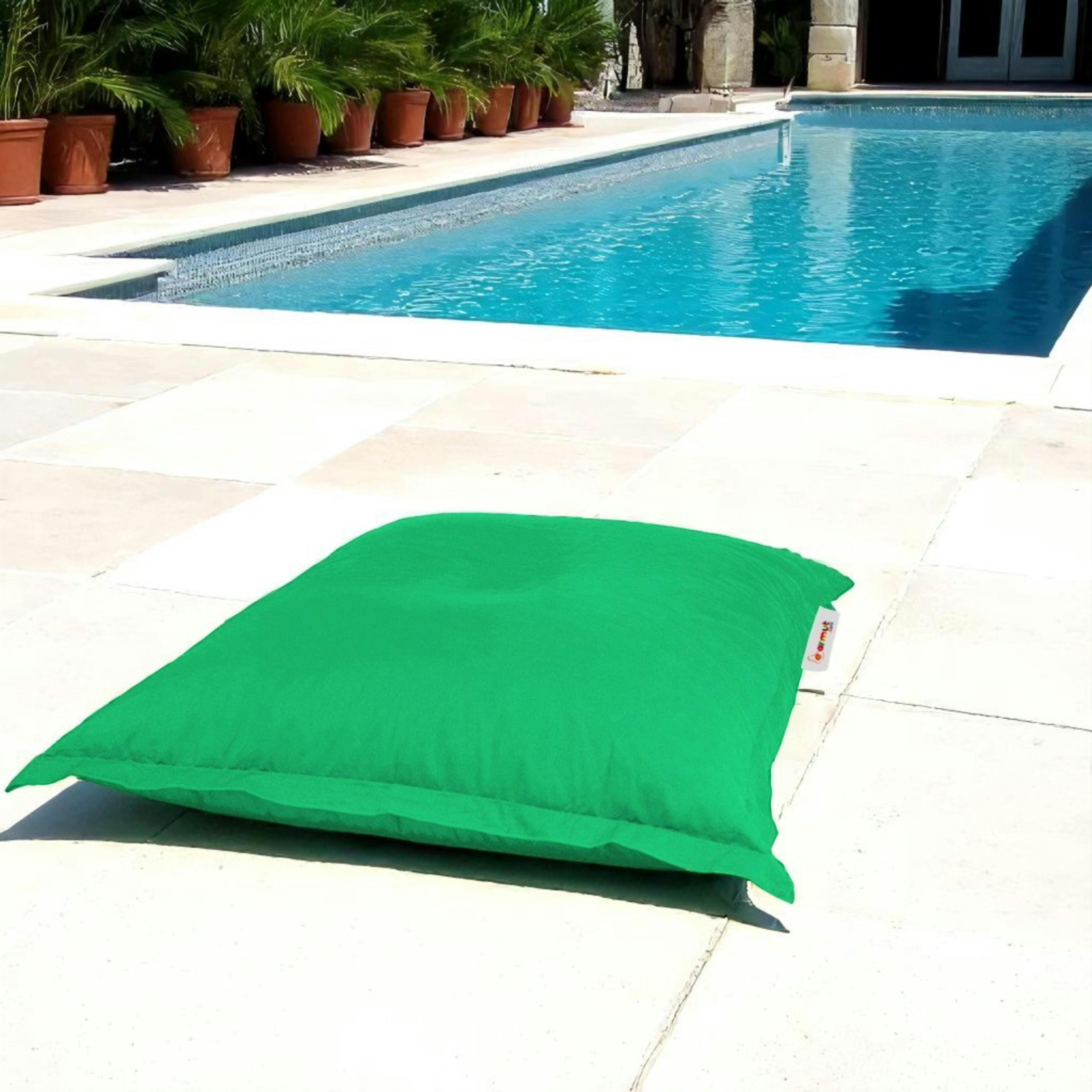 Pouf coussin de sol extérieur vert - 100 cm ARTA