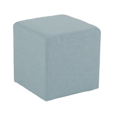  Pouf cube tissu bleu STONE