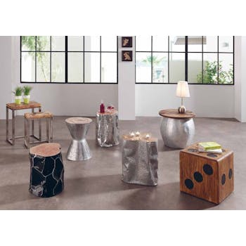 Pouf Dé Moderne 40cm Mindi MARRAKECH
