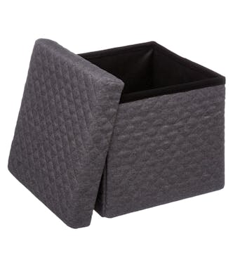 Pouf de rangement gris foncé | Poufs | Pier Import