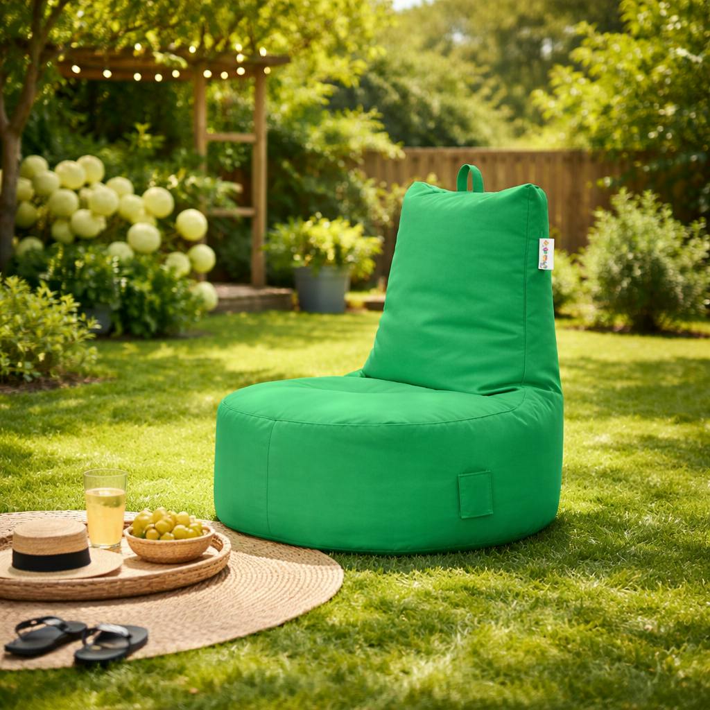 Pouf extérieur à dossier haut vert ARTA